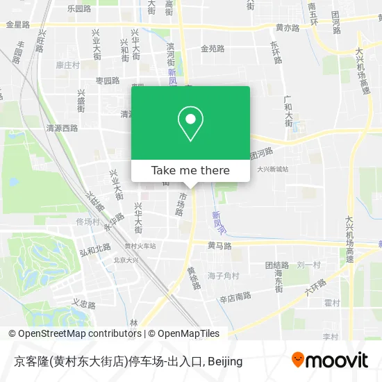 京客隆(黄村东大街店)停车场-出入口 map