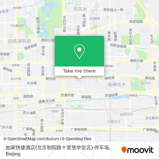 如家快捷酒店(北京朝阳路十里堡华堂店)-停车场 map