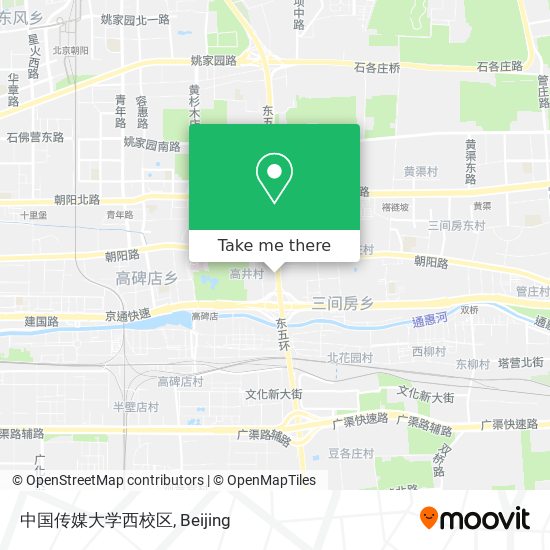 中国传媒大学西校区 map