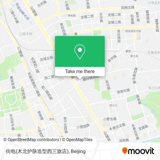 街电(木北护肤造型西三旗店) map