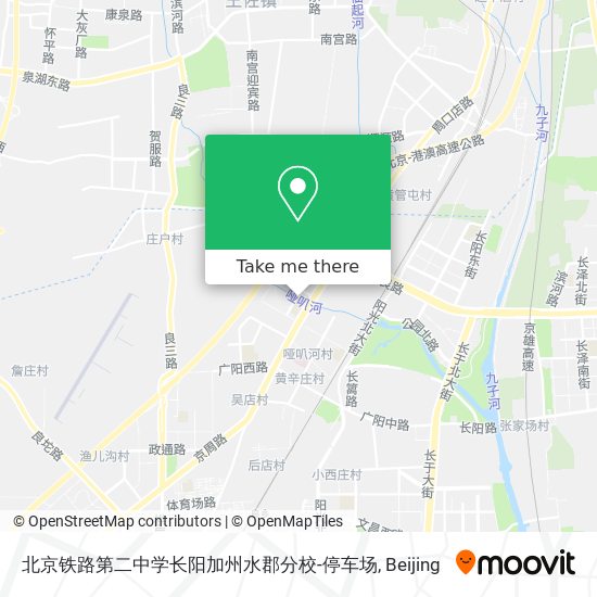 北京铁路第二中学长阳加州水郡分校-停车场 map