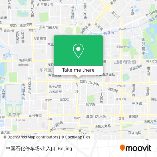 中国石化停车场-出入口 map