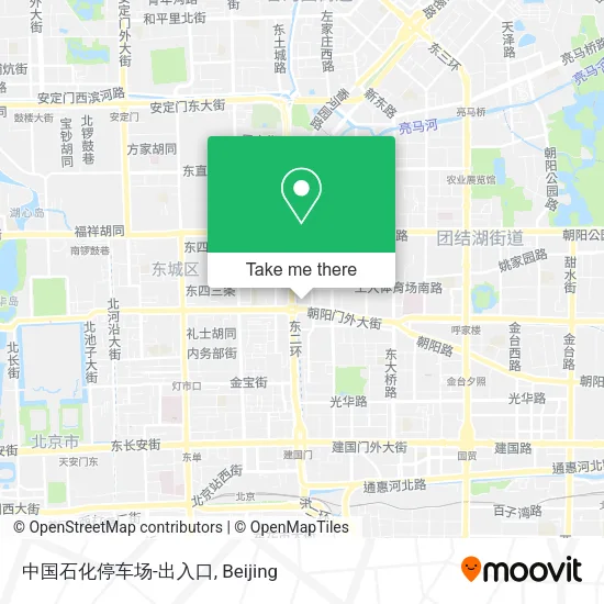 中国石化停车场-出入口 map