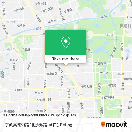 京藏高速辅路/北沙滩路(路口) map