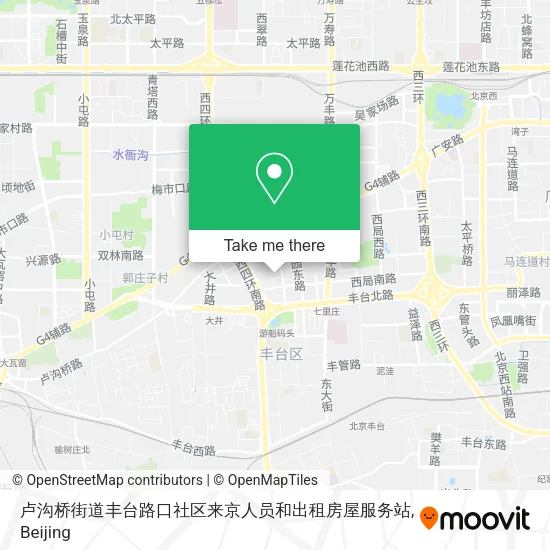 卢沟桥街道丰台路口社区来京人员和出租房屋服务站 map