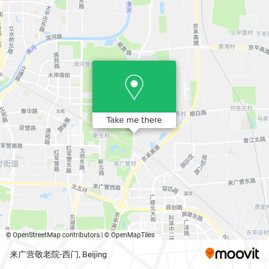 来广营敬老院-西门 map