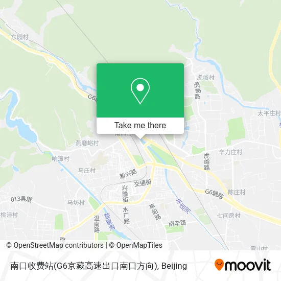 南口收费站(G6京藏高速出口南口方向) map