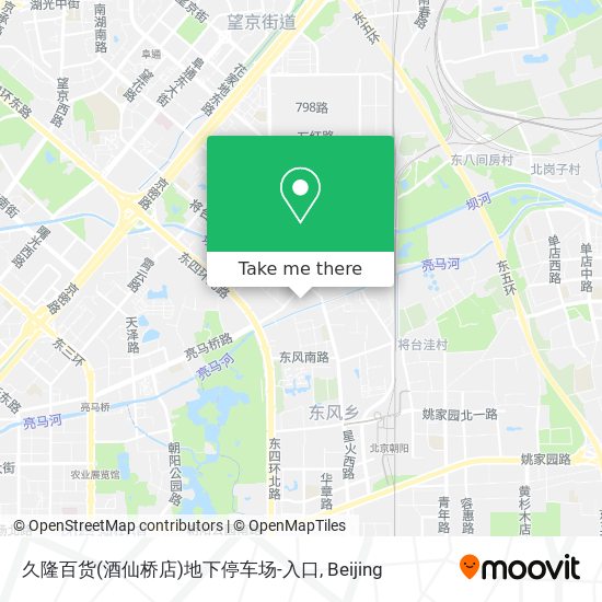 久隆百货(酒仙桥店)地下停车场-入口 map