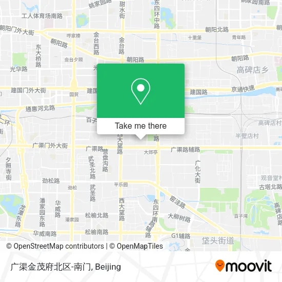 广渠金茂府北区-南门 map