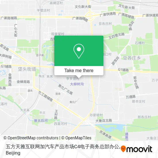 五方天雅互联网加汽车产品市场C4电子商务总部办公 map