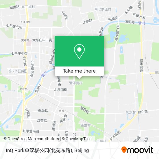 InQ Park单双板公园(北苑东路) map