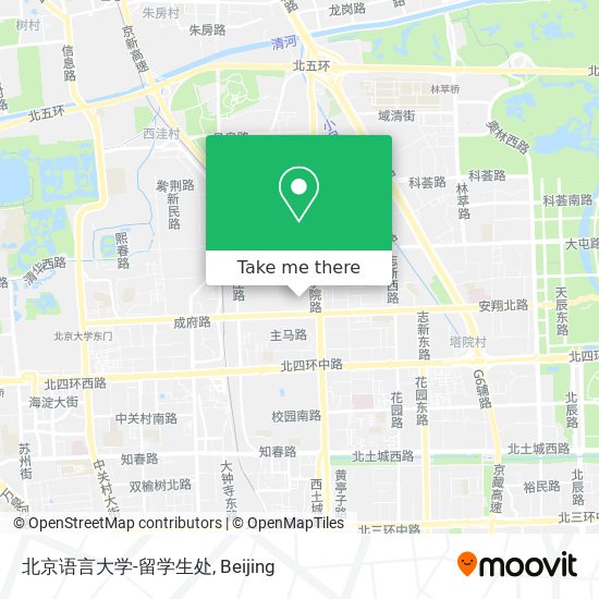 北京语言大学-留学生处 map