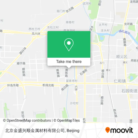 北京金盛兴顺金属材料有限公司 map