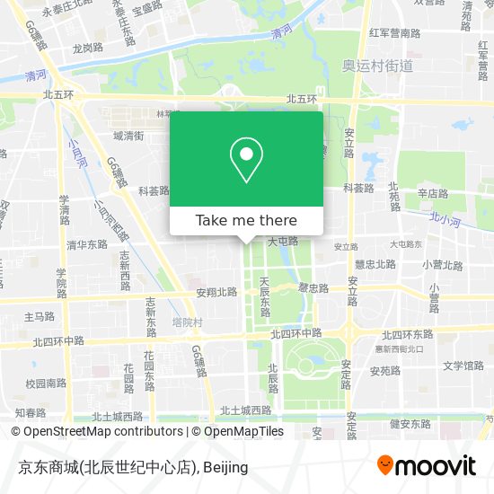 京东商城(北辰世纪中心店) map