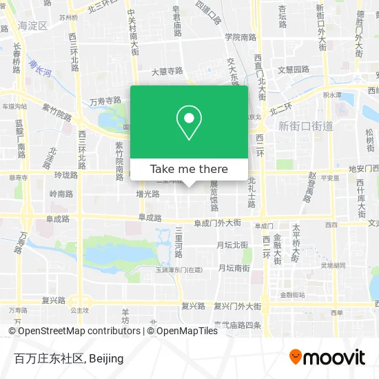 百万庄东社区 map