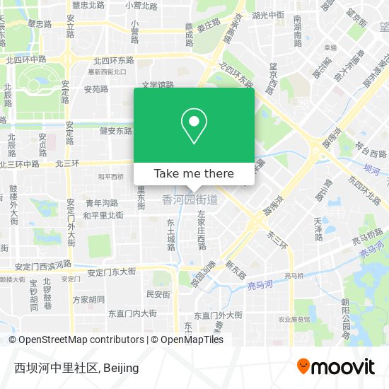 西坝河中里社区 map