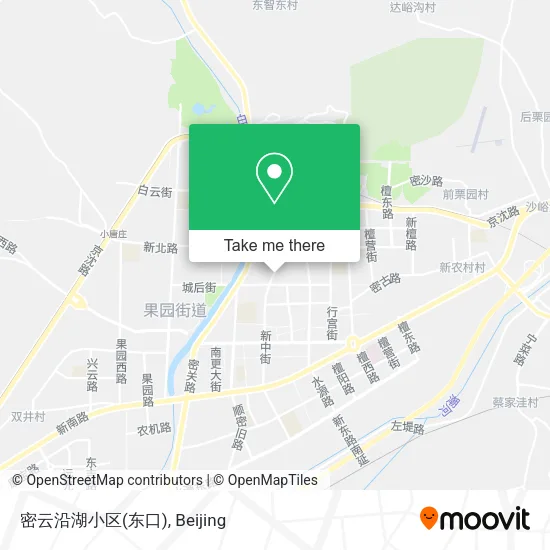 密云沿湖小区(东口) map