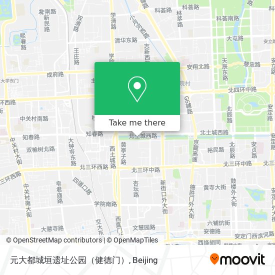 元大都城垣遗址公园（健德门） map