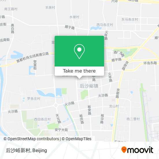 后沙峪新村 map