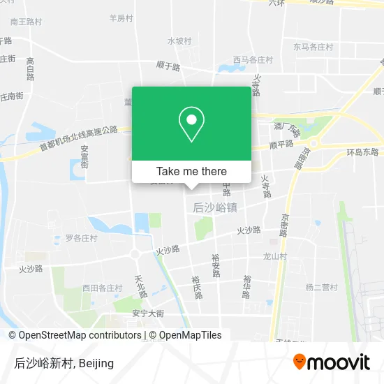 后沙峪新村 map