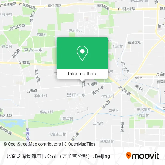 北京龙泽物流有限公司（万子营分部） map