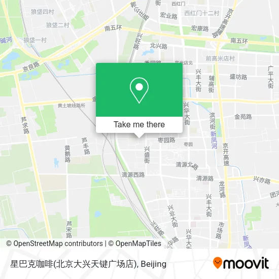 星巴克咖啡(北京大兴天键广场店) map