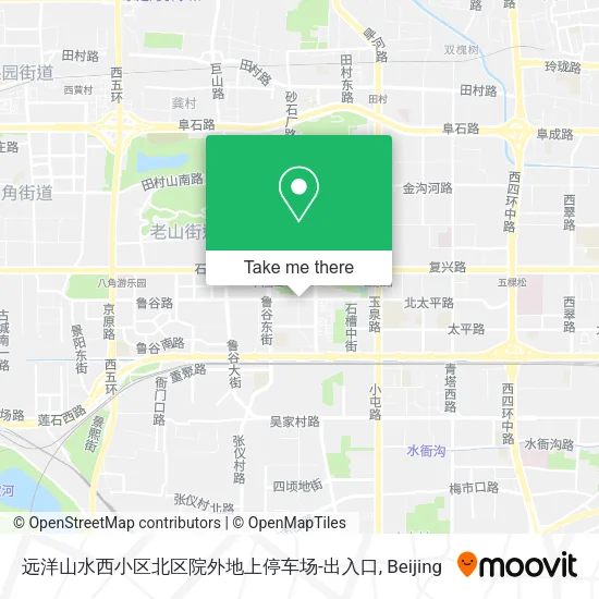 远洋山水西小区北区院外地上停车场-出入口 map