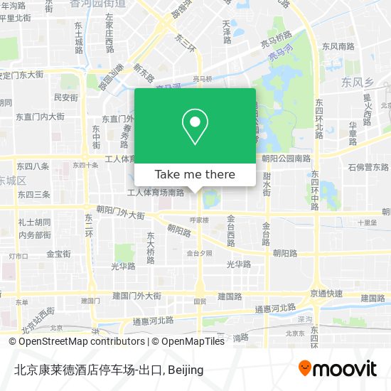 北京康莱德酒店停车场-出口 map