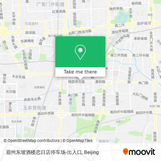 眉州东坡酒楼恋日店停车场-出入口 map