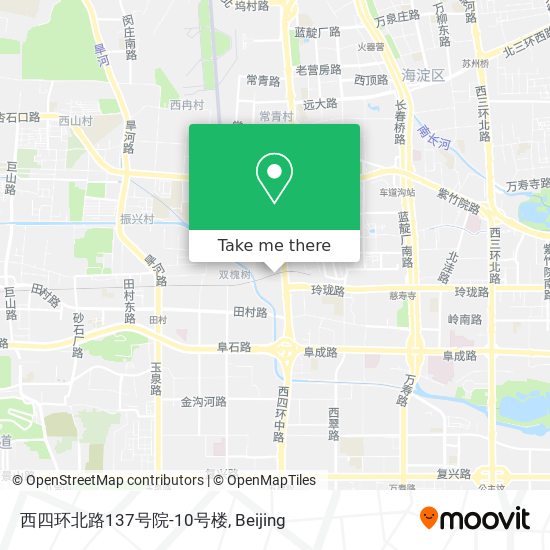 How To Get To 西四环北路137号院 10号楼in 田村路街道by Bus Or Metro