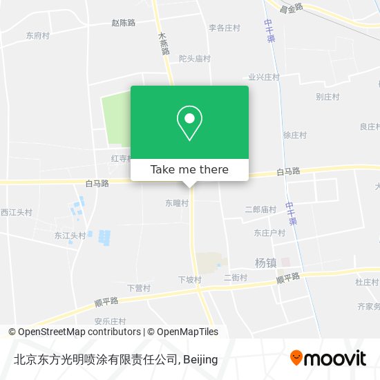 北京东方光明喷涂有限责任公司 map