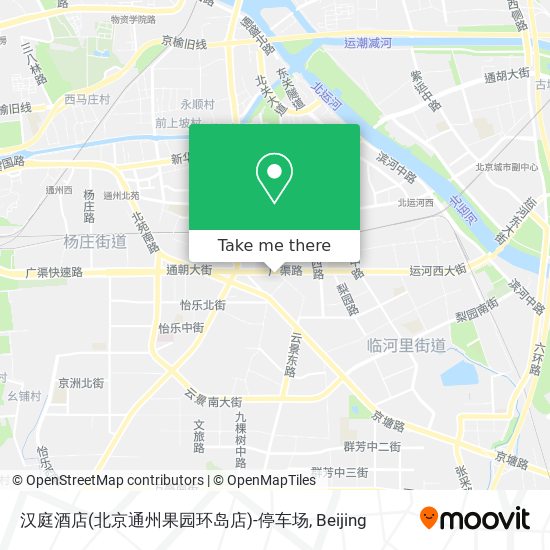 汉庭酒店(北京通州果园环岛店)-停车场 map