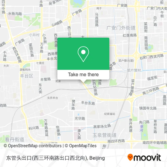 东管头出口(西三环南路出口西北向) map