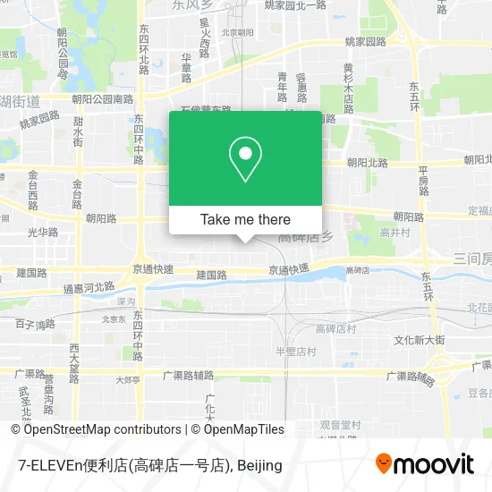 7-ELEVEn便利店(高碑店一号店) map
