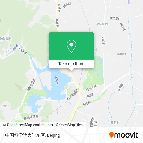 中国科学院大学东区 map