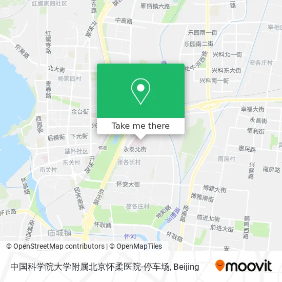 中国科学院大学附属北京怀柔医院-停车场 map