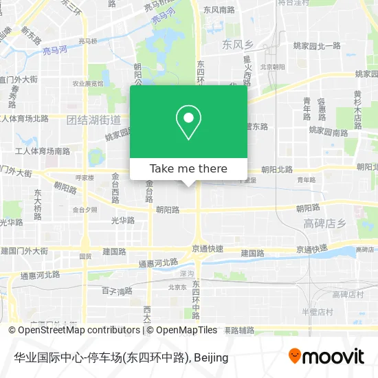 华业国际中心-停车场(东四环中路) map