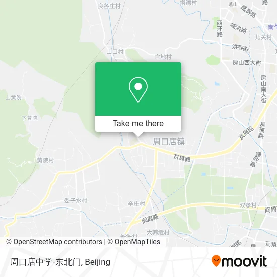 周口店中学-东北门 map