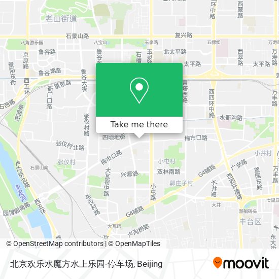 北京欢乐水魔方水上乐园-停车场 map