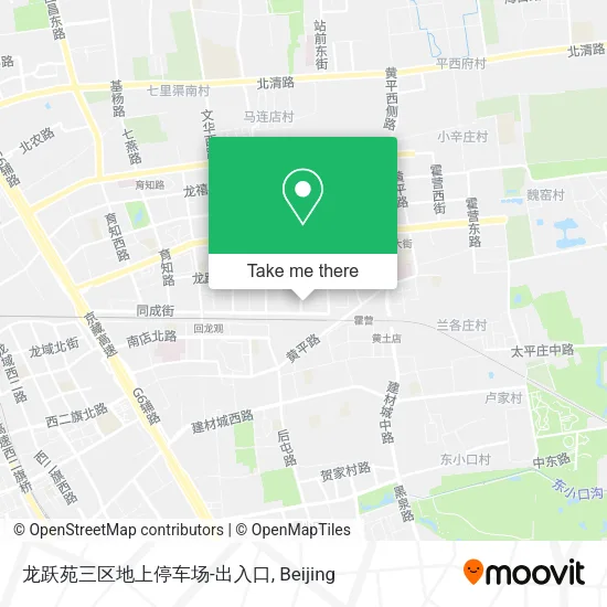 龙跃苑三区地上停车场-出入口 map