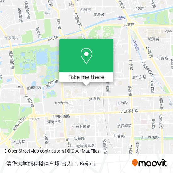 清华大学能科楼停车场-出入口 map