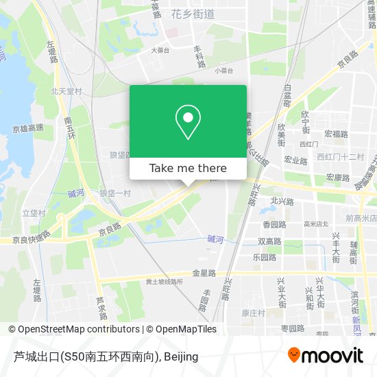 芦城出口(S50南五环西南向) map