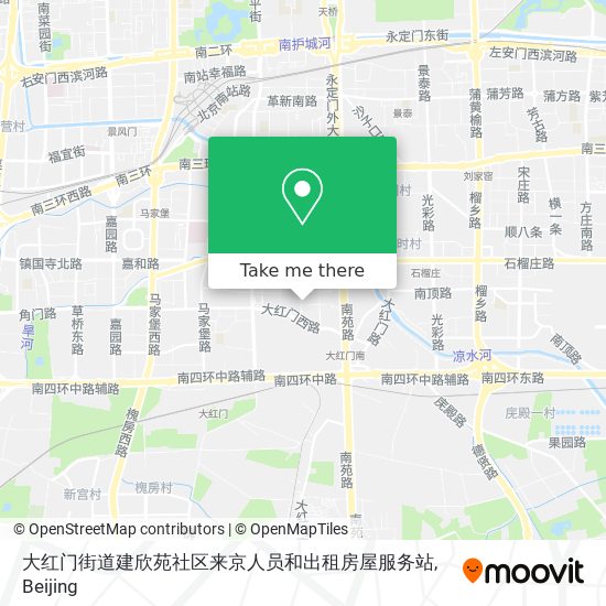 大红门街道建欣苑社区来京人员和出租房屋服务站 map
