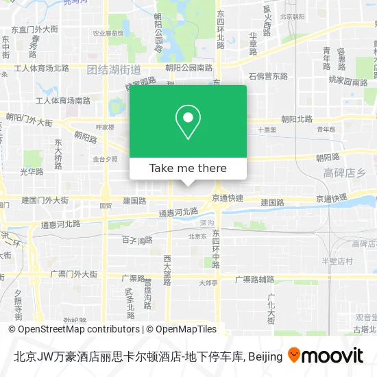 北京JW万豪酒店丽思卡尔顿酒店-地下停车库 map