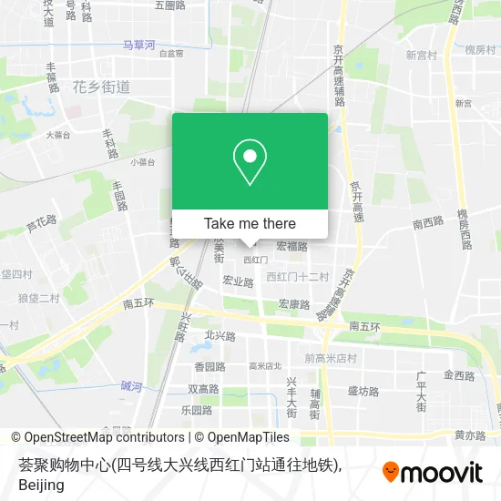 荟聚购物中心(四号线大兴线西红门站通往地铁) map