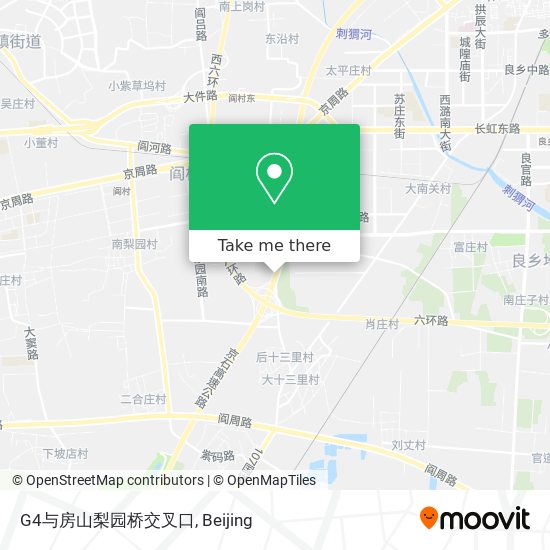 G4与房山梨园桥交叉口 map