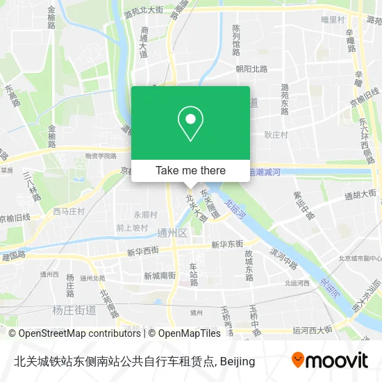 北关城铁站东侧南站公共自行车租赁点 map
