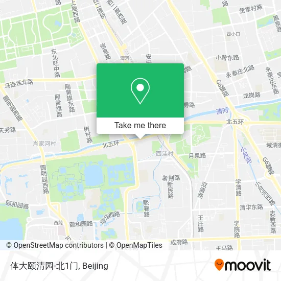 体大颐清园-北1门 map