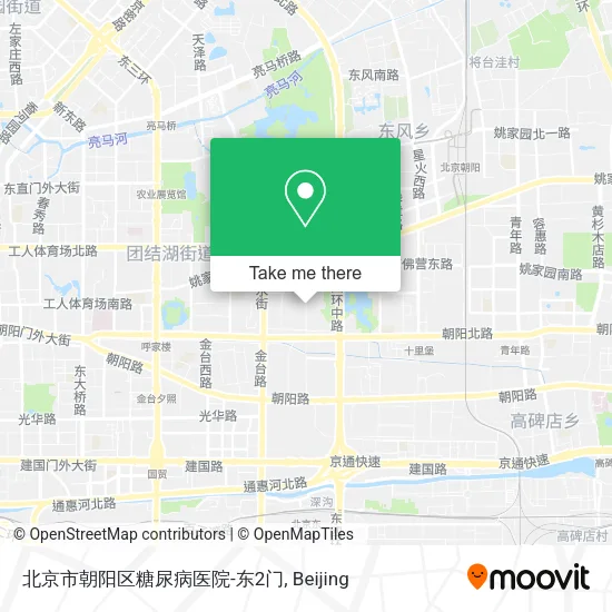 北京市朝阳区糖尿病医院-东2门 map