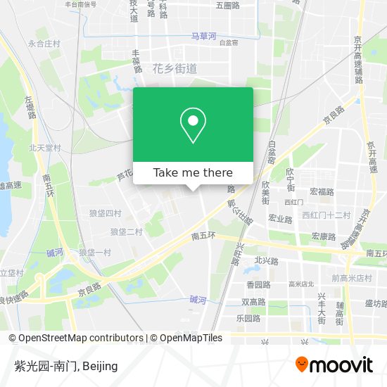 紫光园-南门 map